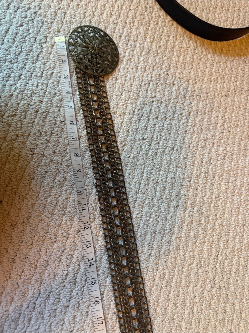 Vintage-Inspired Multistrand Filigree Chain Belt - Antique Gold - Picture 11 of 12